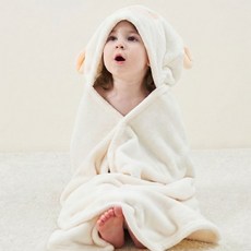 아기 양 비치 타올 유아 가운 목욕 샤워 키즈 로브 물놀이 후드 타월 어린이 수영 판초