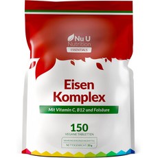 비건 철분제 150정 비타민C B12 엽산 함유