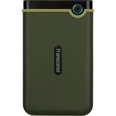 트랜센드 스토어젯 4TB 러기드 외장 하드 드라이브 USB 3.1(5Gbps) 타입 C 휴대용 HDD 원터치 자동 백업 버튼/충격 방지/콤팩트&가벼움&초고속 아이언 그레이, 1TB, 타입-A, 군용 녹색