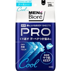 맨즈 비오레 얼굴도 닦을 수 있는 바디 시트 PRO 쿨타입 화이트 사봉향 26매입