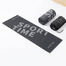 [런런피티] 스포츠 쿨타올 땀흡수 냉감 수건 세트, 3개, 그레이