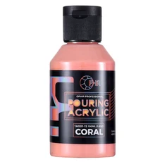 막붓 아크릴 푸어링 페인트 수성 고유량 아트 공급 36 가지 색상 100ml/병, 15 CORAL, 1개