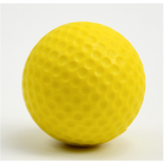 실내 연습용 스펀지 골프공, 노랑, 10개