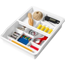 슬라이딩 탑 트레이 주방 사무실 및 욕실 서랍을 위한 다용도 보관함 흰색을 갖춘 스마트 13칸 쓰레기 서랍 정리함