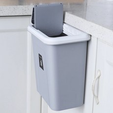시그너스 주방 걸이형 휴지통 싱크대 쓰레기통, 1개, 그레이