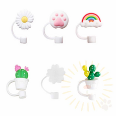 휴대용 빨대캡, 무지개, 1개, 1ml