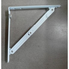 ecgo五金百貨 白色烤漆活動三角架 L型支撐架 折疊支撐架 活動三角架, 1個, 16吋