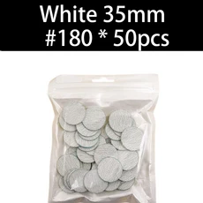 새로운 ~ 화이트 샌딩 페이퍼 50/pcs 페디큐어 풋 케어 도구 15mm 네일 드릴 비트 디스크 살롱 Calluse 교, 10 35mm  180 50pcs