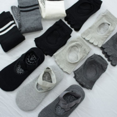 여성 요가 양말 토삭스 발레 짧은 여성 필라테스 양말 연습 피트니스 발레리나 실리콘 스포츠 운동용, 풀토삭스, 블랙