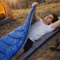포터블 캠핑용 침낭, 블루, 블루, 1개