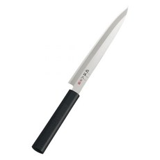 KAI 貝印 関孫六 Heki-jyu ST 不鏽鋼日式生魚片刀 左手專用, 1個, 黑色 + 銀色