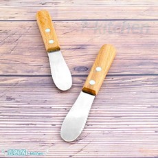 愛廚房 迷你鋸齒奶油抹刀 木柄奶油刀 果醬刀 抹醬刀 網紅拍照攝影道具, 1個, 木柄
