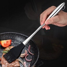 約翰家庭百貨 耐高溫矽膠油刷套裝 燒烤刷 烤肉刷 醬料刷 蛋液刷 烘焙刷 麵包刷 奶油刷【ZQ0409】, 1個, 刷子1支贈替換頭1個