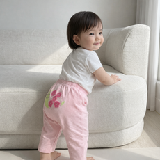 맘앤밥 스마일 달팽이 가든 유아 긴바지