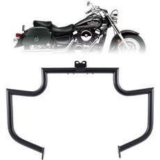 킹글엠씨 크래시 바 엔진 가드 고속도로 바이크래프트 카와사키 벌칸 1500 VN1500 VN1500D VN1500E VN1500N 클래식 무광 검정, Black_VN1500P VN1600B/F VZ1600