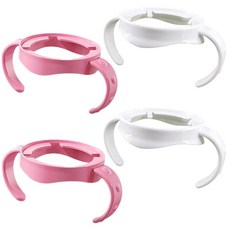 ROMIRUS Avent Natural Response 아기 젖병과 호환되는 병 손잡이 4개 팩 핑크 및 화이트