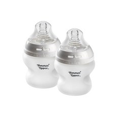 Tommee Tippee NATURAL 내추럴 Start 실리콘 코팅 유리 아기 젖병 신생아부터 수유용 141.7g(5온스) 2팩 263412