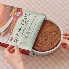 장가네제과 수제 케이크시트 (초코/1호) [노오븐 케이크만들기 홈베이킹 DIY케이크], 1개, 170g