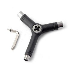 전문 스케이트 보드 도구 T-스케이팅 롱보드 렌치 세트 다기능 스크루 드라이버, 1개