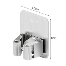 304 스테인레스 스틸 홀더 벽 마운트 접착제 다목적 후크 가정용 스토리지 주최자 랙 빗자루 옷걸이 스틱