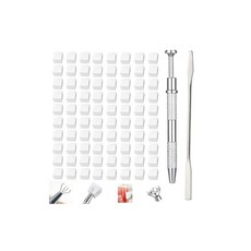 온브레용 소프트 네일 스폰지 100개 네일 아트 도구 그랩 펜이 포함된 네일 아트 스폰지 네일 아트 교반 스푼 온브레 네일 브러시 매니큐어 전문 액세서리 용품.