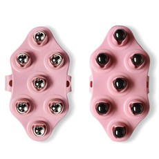 위시월드 림프 롤링 지압 마사지볼, 2개, 핑크, 메탈 1개,마그네틱 1개