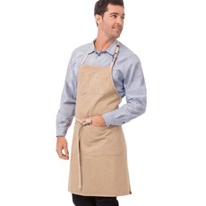 Chef Works 유니 Austin Chefs 빕 앞치마 천연