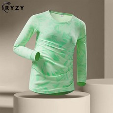RYZY 冰絲圓領長袖T恤 涼感透氣 速乾 吸汗 彈力 休閒運動男女同款