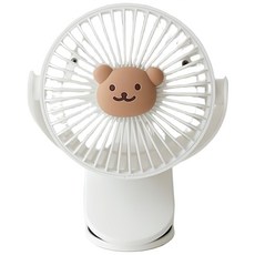 韓國ins嬰兒推車風扇 可愛兔子造型USB充電靜音外出便攜式寶寶嬰兒車風扇, 小熊