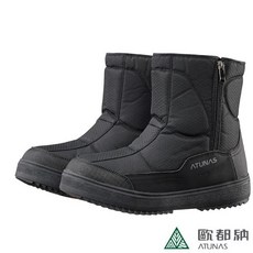 ATUNAS 歐都納 男款中筒保暖耐寒雪靴 含冰爪 內刷毛防滑雪鞋