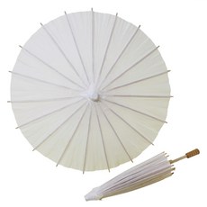 12吋空白紙傘 DIY彩繪紙傘 直徑約30cm 白紙傘 彩繪傘 表演傘 畫畫傘 手工, 白色, 1個