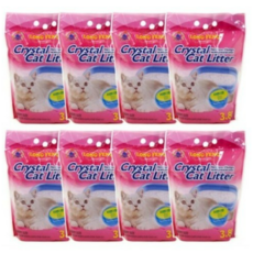 펫모닝 룽펑 크리스탈 고양이 모래 실리카겔 LONGFENG-02 라벤더, 3.8L, 16개, 라벤다향