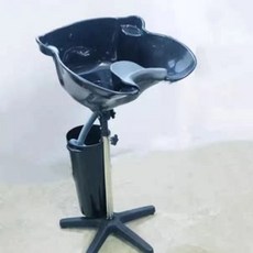 이동식 샴푸대 환자용 세면 물펌프 시설 세트 머리감기 공식 기본 노약자 패키지 간병, 1개, B. 블랙 이동식 세면대 양동이+양각 베개