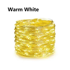 크리스마스 조명 LED 요정 문자열 정원 조명 8 모드 야외 갈 랜드 잔디 꽃 할로윈 장식 홈 휴일 새해 램프, 02 Warm White, 01 EU 플러그, 02 20M