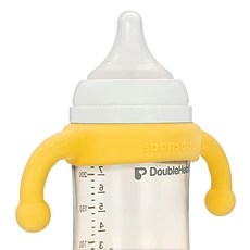순수아 실리콘 젖병손잡이 (타사 와이드형 젖병 호환), 실리콘 젖병손잡이-옐로우, 1개