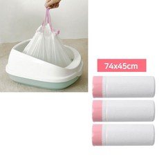 고양이 화장실 모래갈이 봉투 3롤 교체용 비닐 74X45pys1582