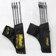 휴대용 화살 가방 화살통 양궁 액세서리 케이스, 1세트, 블랙 화살통