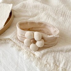 Sweet Twins 緹花小花寶寶髮帶 嬰兒兒童寬髮飾