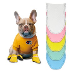 아이러브 강아지 일회용 신발 스트랩 1:1 애견양말 반려견 미끄럼방지 산책 필수용품, 30개, 블루