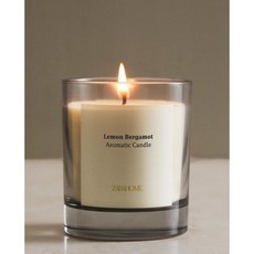 자라홈 브랜드관 (200G) LEMON BERGAMOT 아로마 캔들 41427705122, 오프 화이트, 8 x 9 x 8 cm