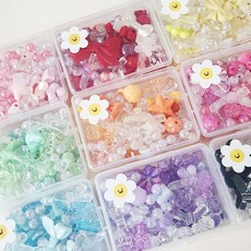 리틀붐 투명상자 스쿱 비즈 팔찌만들기 키링만들기 세트, 보라, 1세트