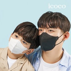 [공식] 아이코코 KFAD 새부리형 비말차단 마스크 50매, 중형화이트, 25개입, 2개