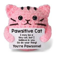 크로셰 고양이 미니 동물 감정 위로 선물 재미있는 수제 크리스마스 페스티벌, 2. pink cat