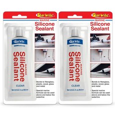 스타 브라이트 마린 실리콘 실란트 - 방수 내구성 자외선 저항성 유리 금속 목재 세라믹 등 2.8온스 이상 사용 가능. (082102P), 2.8 Oz, White