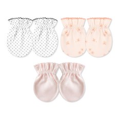 메르베 봄 여름 순면 신생아용 아기 손싸개 3종 세트