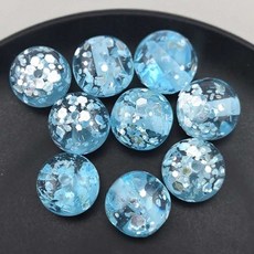 비즈톡 [BG-8-23]볼꾸파츠 아크릴볼 반짝이볼 16mm (블루) 볼꾸비즈볼 키링용