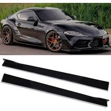 튜닝 범퍼LAICY Eclipse GSX 1990-2012 78.7 "자동차 사이드 스커트 스플리터 스포일러 립 로커 패널 확장, 01 China Mainland, 02 Black