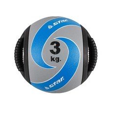 스타스포츠 듀얼핸들 메디슨볼 3kg 손잡이가 있어 캐틀벨 용도로 사용 가능 메디신볼 ER160, 상세페이지 참조, 1개