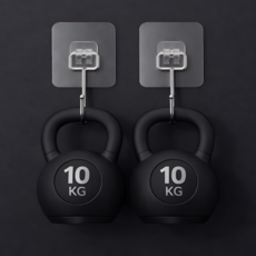 유즈풀템 초강력 무타공 접착식 벽부착 걸이 후크, 투명, 20개