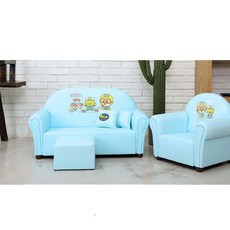 뽀로로 2인용 유아쇼파 파스텔블루 프리미엄 파스텔 PU 아기소파 국내생산